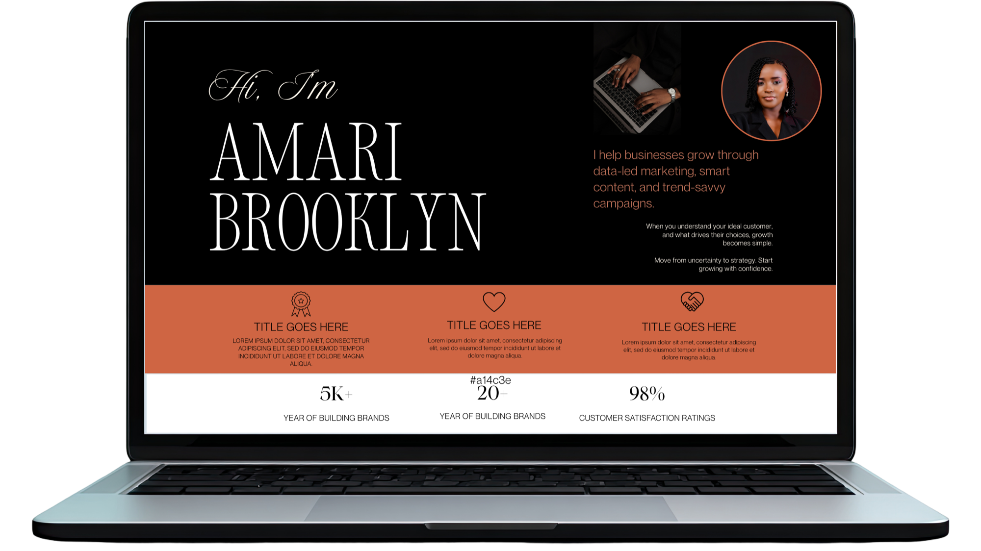 A custom Creative Hart Studios website design